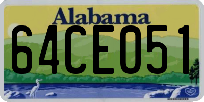 AL license plate 64CE051