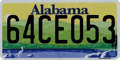 AL license plate 64CE053