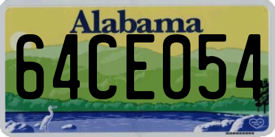 AL license plate 64CE054