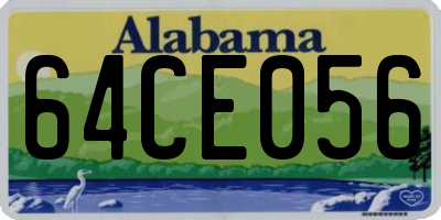 AL license plate 64CE056
