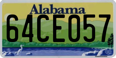 AL license plate 64CE057