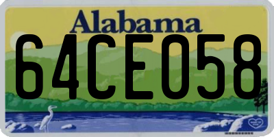 AL license plate 64CE058