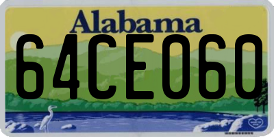 AL license plate 64CE060