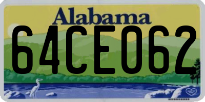 AL license plate 64CE062
