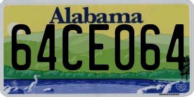 AL license plate 64CE064