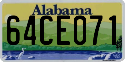 AL license plate 64CE071