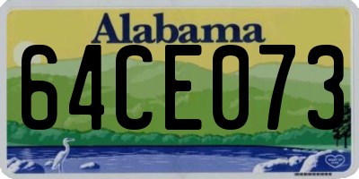 AL license plate 64CE073