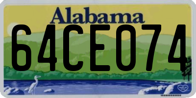AL license plate 64CE074