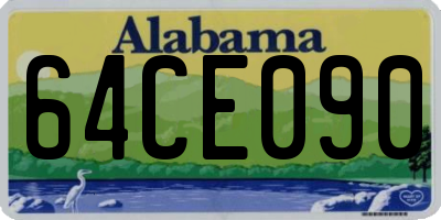 AL license plate 64CE090