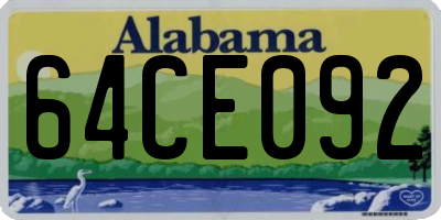 AL license plate 64CE092