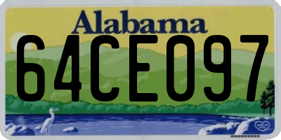 AL license plate 64CE097