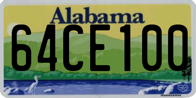 AL license plate 64CE100