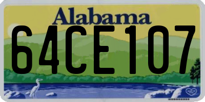 AL license plate 64CE107