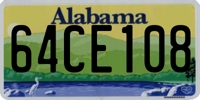 AL license plate 64CE108