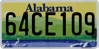 AL license plate 64CE109