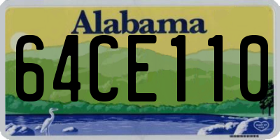 AL license plate 64CE110