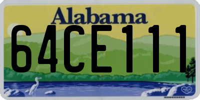 AL license plate 64CE111