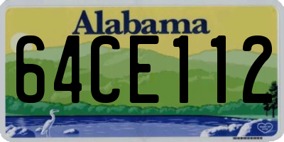 AL license plate 64CE112