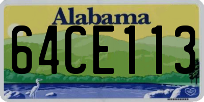 AL license plate 64CE113