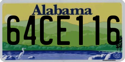 AL license plate 64CE116
