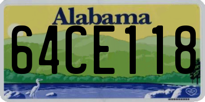 AL license plate 64CE118
