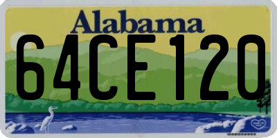 AL license plate 64CE120