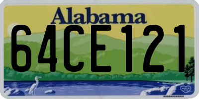 AL license plate 64CE121