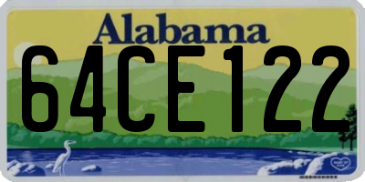 AL license plate 64CE122