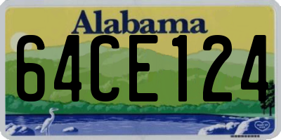 AL license plate 64CE124