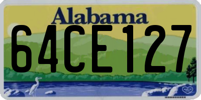 AL license plate 64CE127