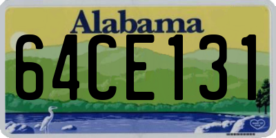 AL license plate 64CE131
