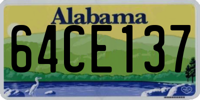 AL license plate 64CE137