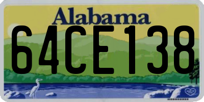 AL license plate 64CE138