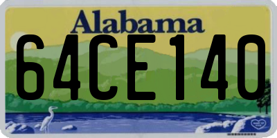 AL license plate 64CE140