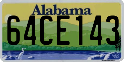 AL license plate 64CE143