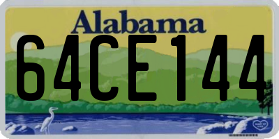 AL license plate 64CE144