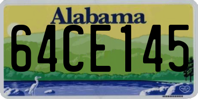 AL license plate 64CE145