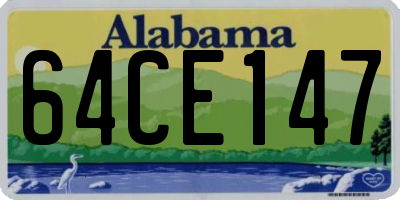 AL license plate 64CE147