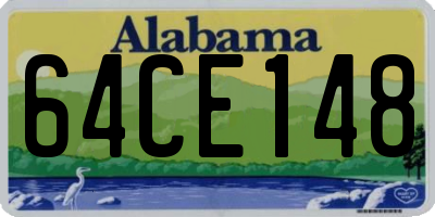 AL license plate 64CE148