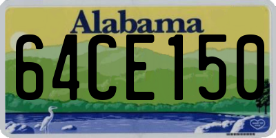 AL license plate 64CE150