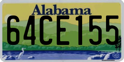 AL license plate 64CE155