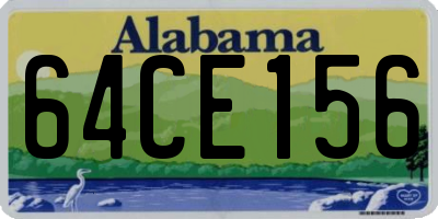 AL license plate 64CE156