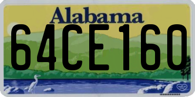 AL license plate 64CE160