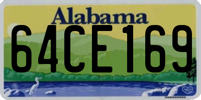 AL license plate 64CE169