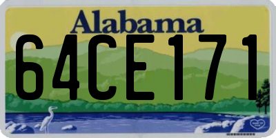 AL license plate 64CE171