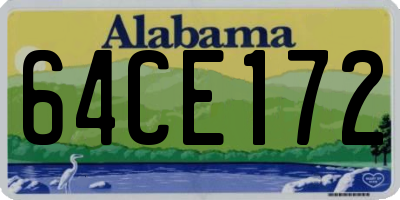 AL license plate 64CE172