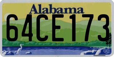 AL license plate 64CE173