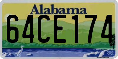 AL license plate 64CE174