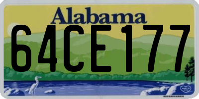 AL license plate 64CE177