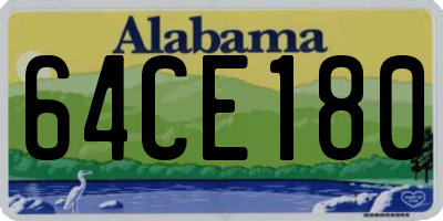 AL license plate 64CE180
